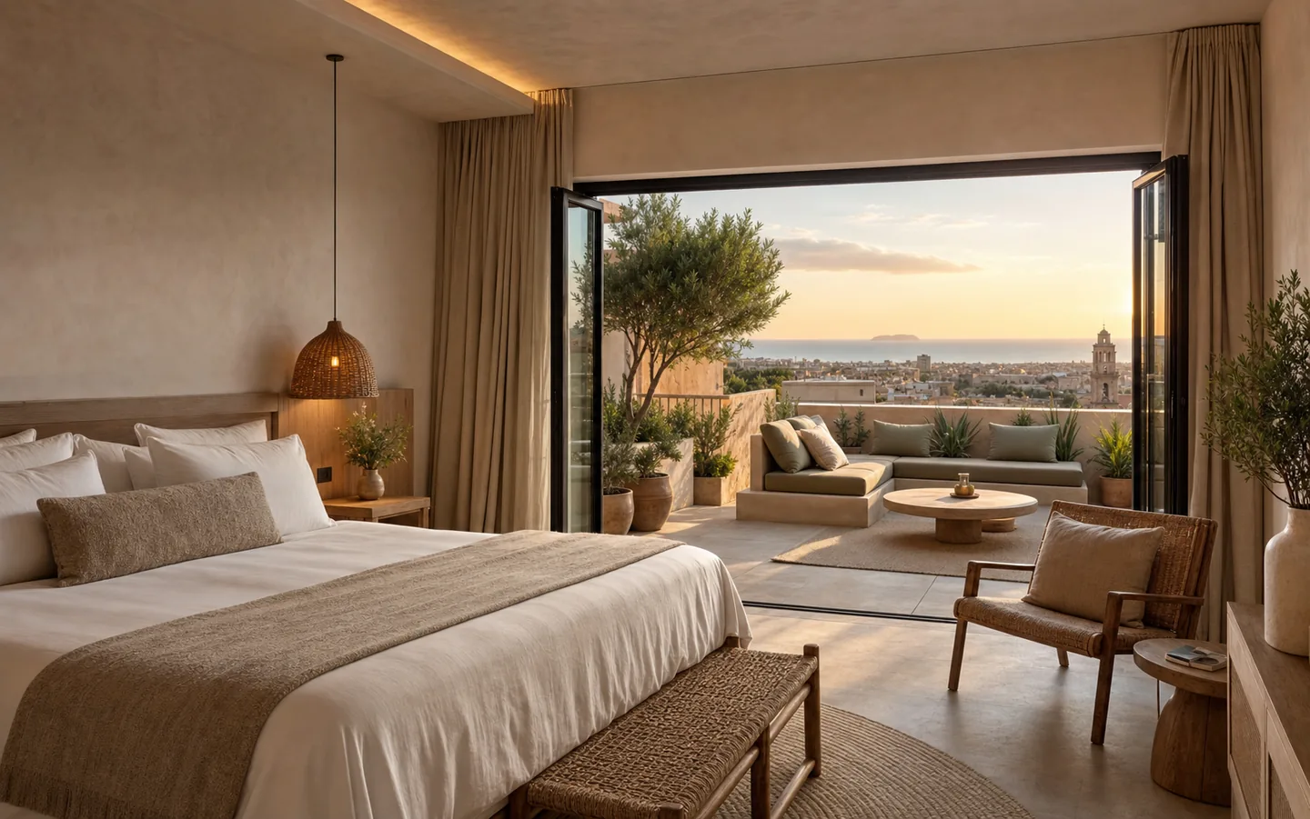 Top-floor living space with the best views and a private terrace.